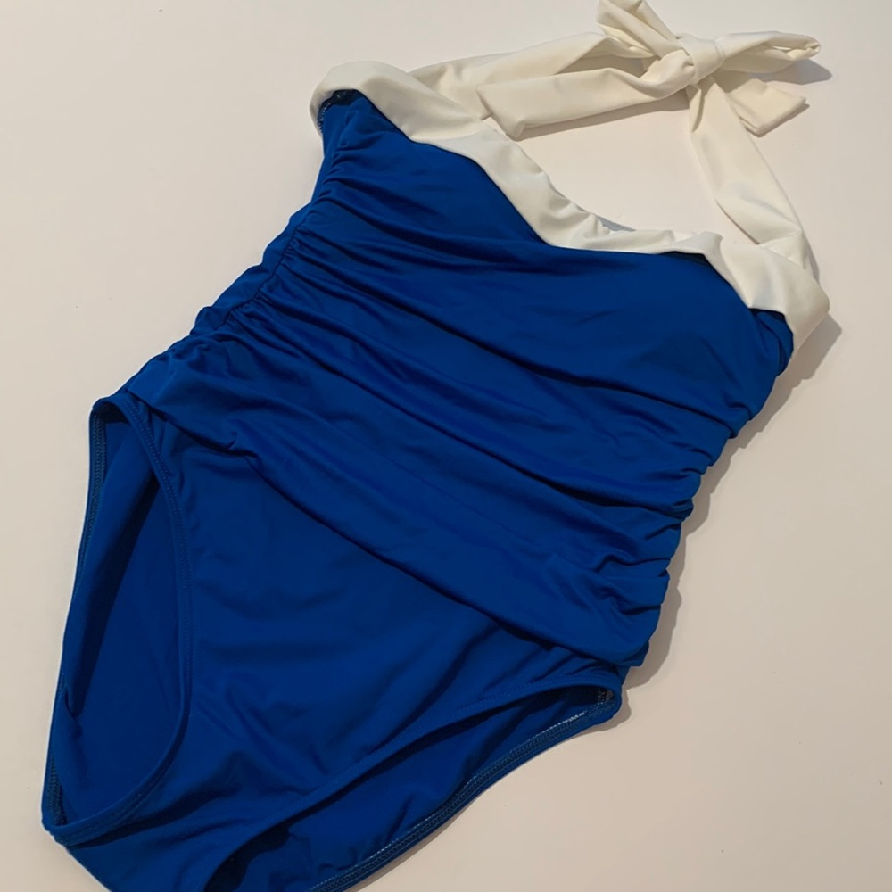 Ralph Lauren Bel-Air Tummy Control Halter Style One Piece Swimsuit • Size 6 - Picture 3 of 10